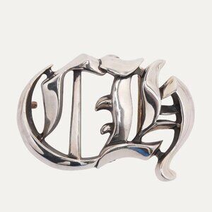 Chrome Hearts CH Belt Buckle Large Script Design 925 Silver